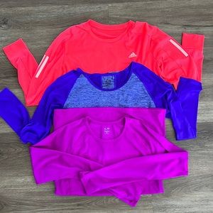 Running long sleeve tops - Adidas and champion brands